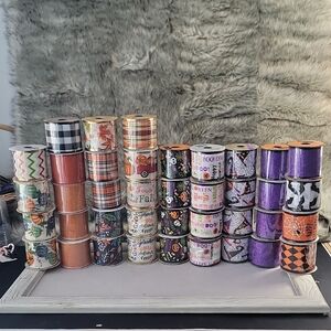 Fall And Halloween Ribbon Set - Multicolor